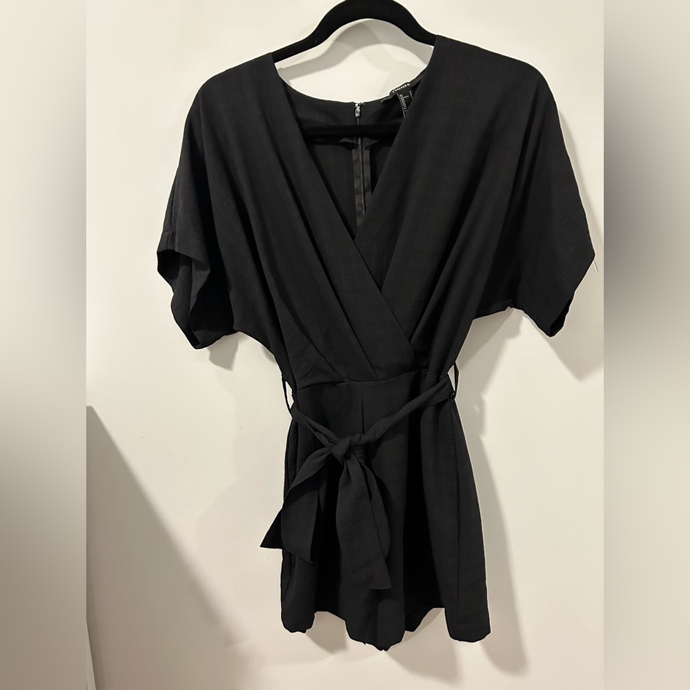 Black romper with tie front from Forever 21 in size small